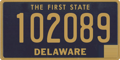 DE license plate 102089