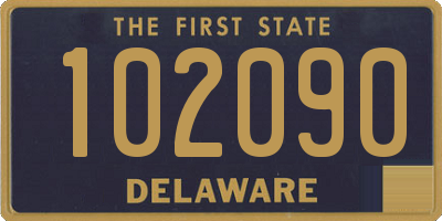 DE license plate 102090