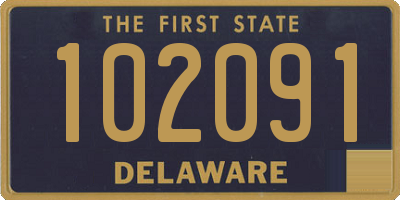 DE license plate 102091