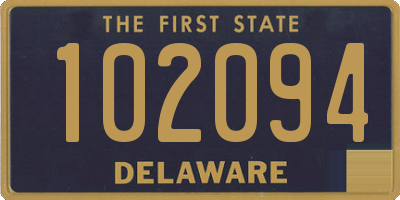 DE license plate 102094
