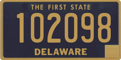 DE license plate 102098