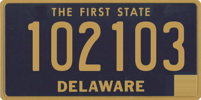 DE license plate 102103