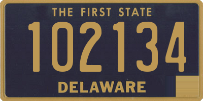 DE license plate 102134