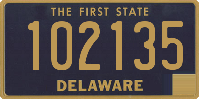 DE license plate 102135
