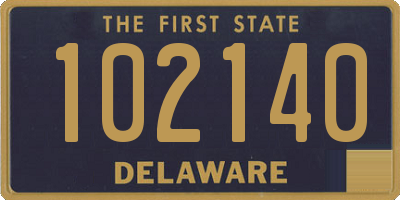 DE license plate 102140