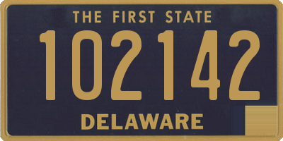 DE license plate 102142