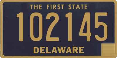 DE license plate 102145