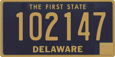 DE license plate 102147