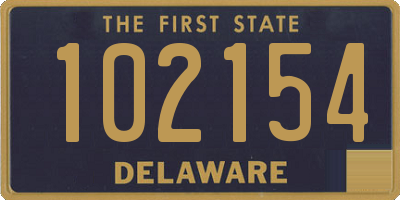 DE license plate 102154