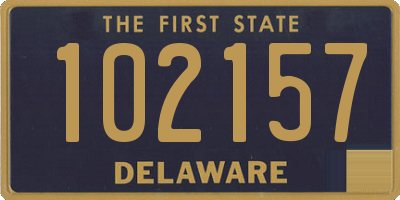 DE license plate 102157