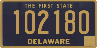 DE license plate 102180