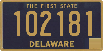 DE license plate 102181