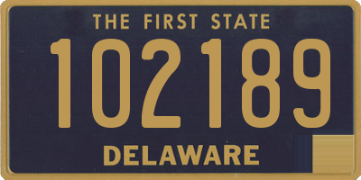 DE license plate 102189