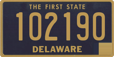 DE license plate 102190