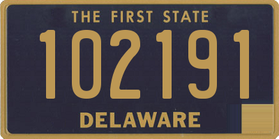 DE license plate 102191