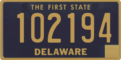 DE license plate 102194