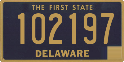 DE license plate 102197