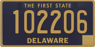 DE license plate 102206
