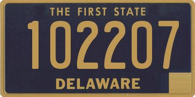 DE license plate 102207