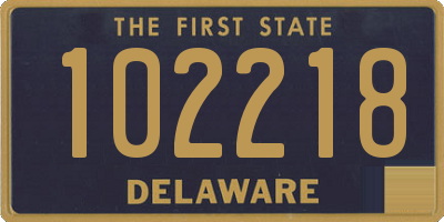 DE license plate 102218