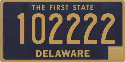 DE license plate 102222