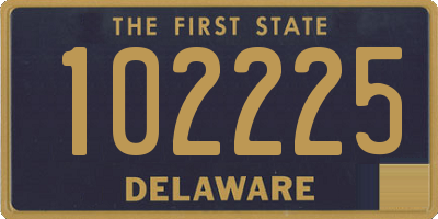 DE license plate 102225