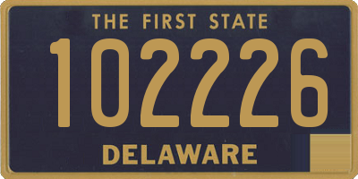 DE license plate 102226