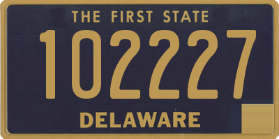 DE license plate 102227