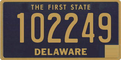 DE license plate 102249