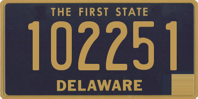 DE license plate 102251