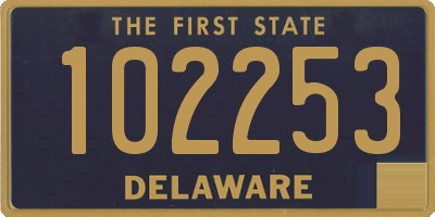 DE license plate 102253