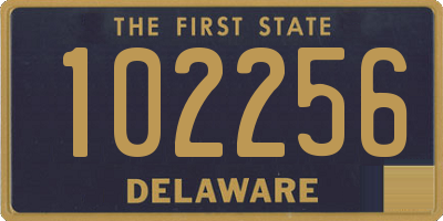 DE license plate 102256