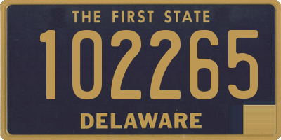 DE license plate 102265