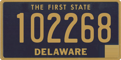 DE license plate 102268