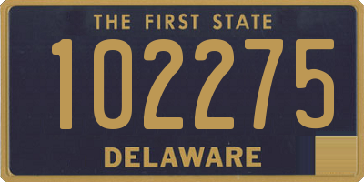 DE license plate 102275