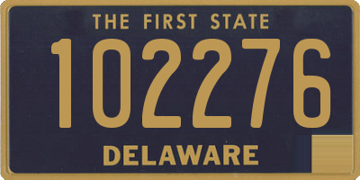 DE license plate 102276