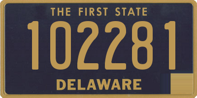 DE license plate 102281