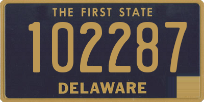 DE license plate 102287