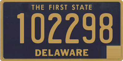 DE license plate 102298