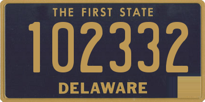 DE license plate 102332
