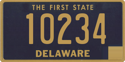 DE license plate 10234