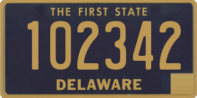 DE license plate 102342