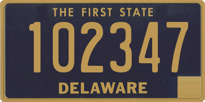 DE license plate 102347