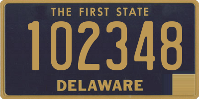 DE license plate 102348