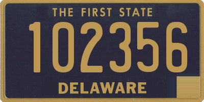 DE license plate 102356