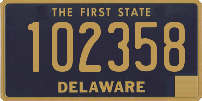 DE license plate 102358