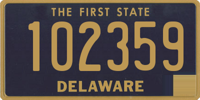 DE license plate 102359