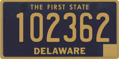 DE license plate 102362