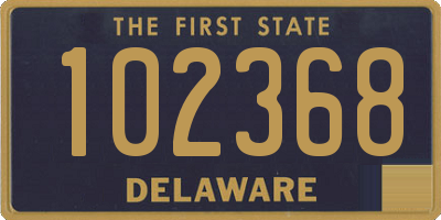DE license plate 102368