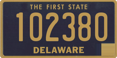 DE license plate 102380
